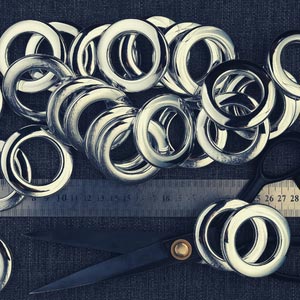metal eyelets in nickle color